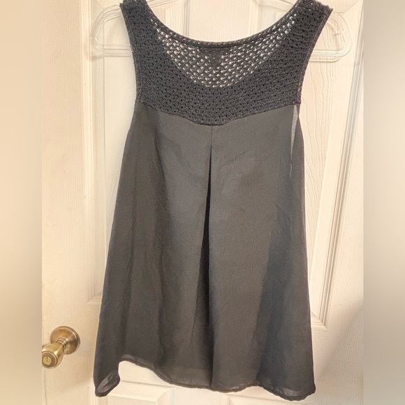 Roz & Ali Black Sleeveless Shell Blouse - Size L - Picture 4 of 6